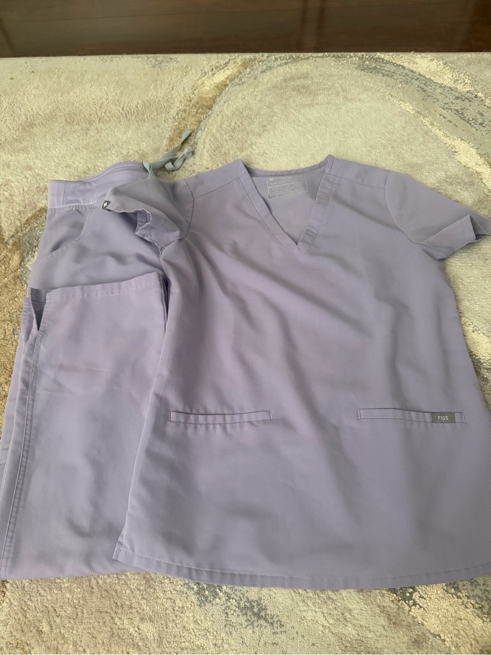 Figs Lavender Wide-Leg Scrub Set - Light Lavender